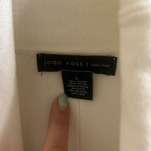 White cowl neck sweater, only worn twice, beautiful material